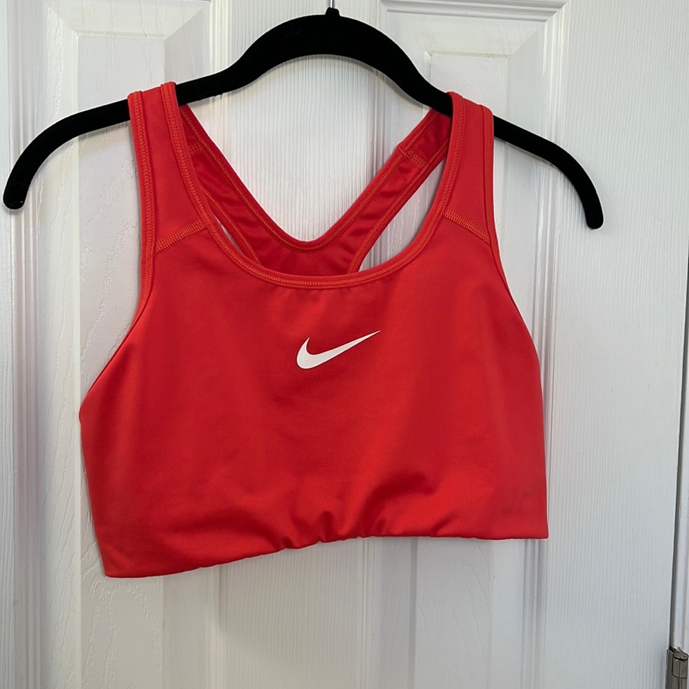 Coral Nike Dri-Fit Sports Bra - Picture 1 of 5